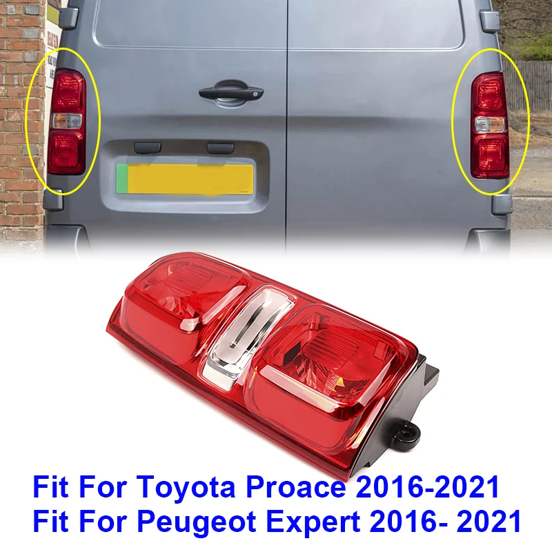 Car LED Tail Light Rear Brake Signal Lamp Assembly For Toyota Proace / Peugeot Expert / Opel Vivaro 16-21 9808243080 9808243082