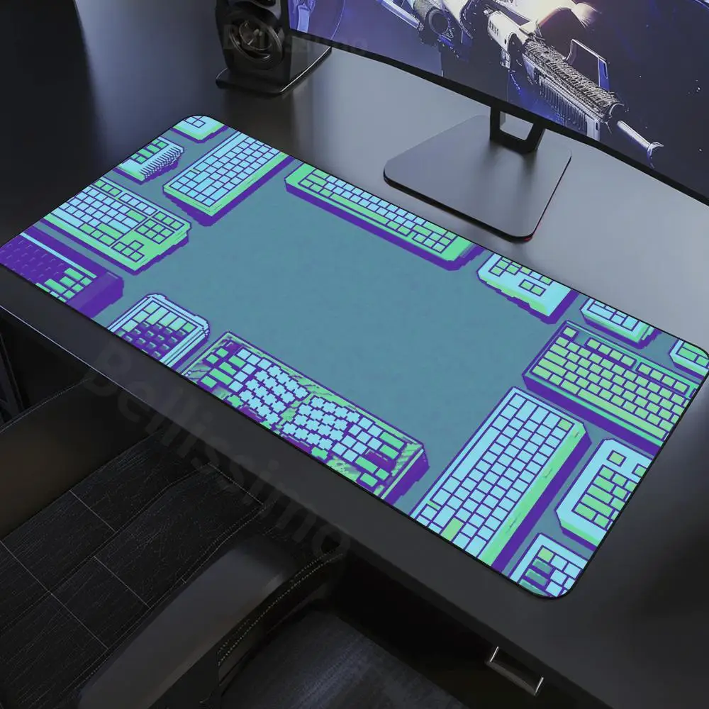 Alfombrillas de ratón para oficina, Alfombra de escritorio para Gamer, alfombrilla grande de goma para e-sports, XXXL, 1200x600x4mm, CS GO, diseño de teclado