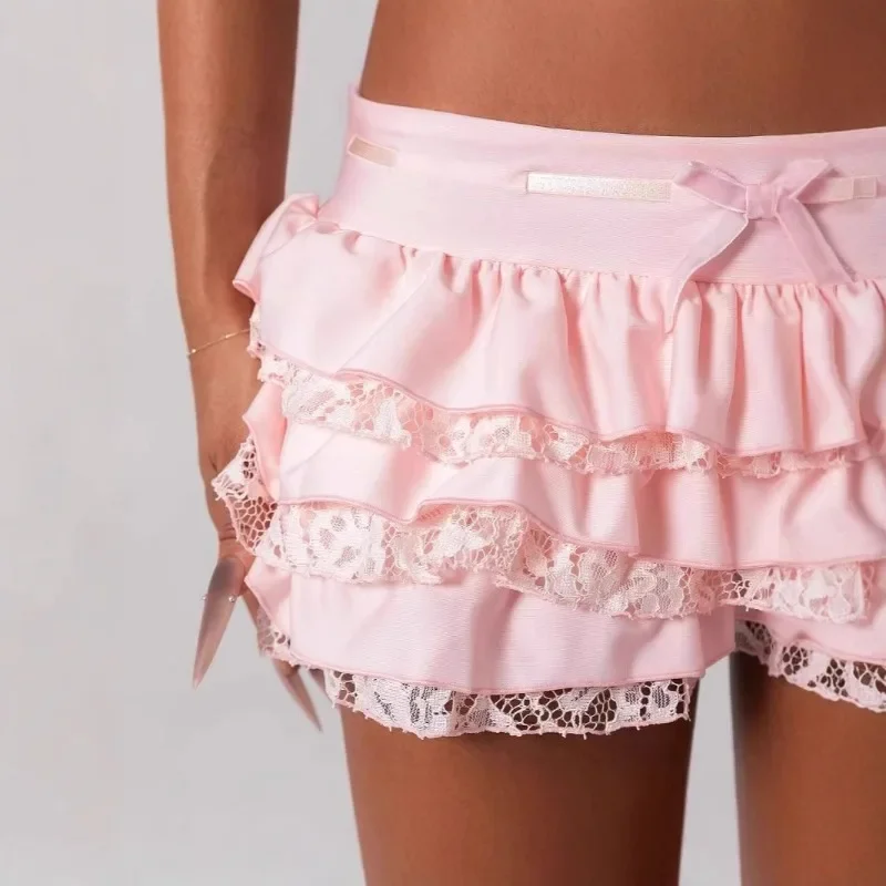 

Short 2026 New Women's Sweet Bowknot Multi - Layer Tulle - Spliced Cupcake - Style Midi Skirt for Girls