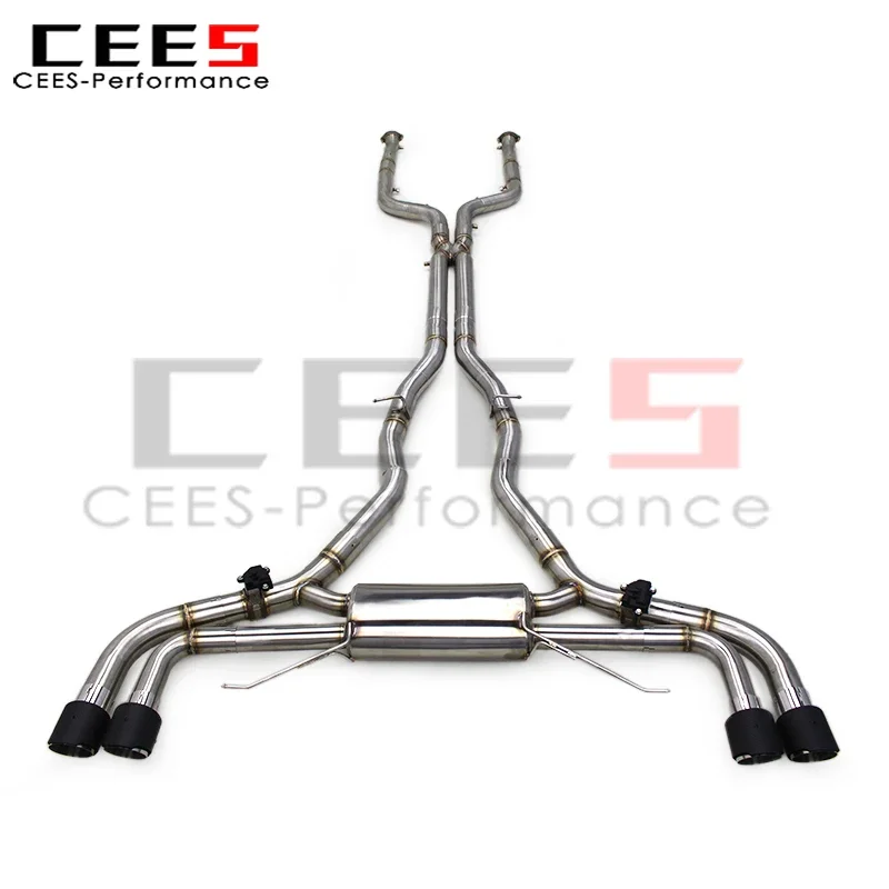 

Cees Выхлопная система Valvetronic Catback для BMW X5M/X6M F95/F96 4.4TT 2020-2024 из нержавеющей стали с глушителем выхлопной трубы OPF