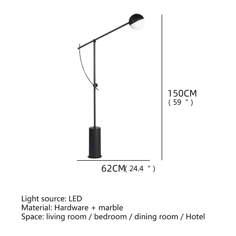 سيان الشمال خمر مصباح أرضي الحديثة بسيطة الأسود LED الدائمة الرخام ديكور للمنزل غرفة المعيشة دراسة القراءة الخفيفة