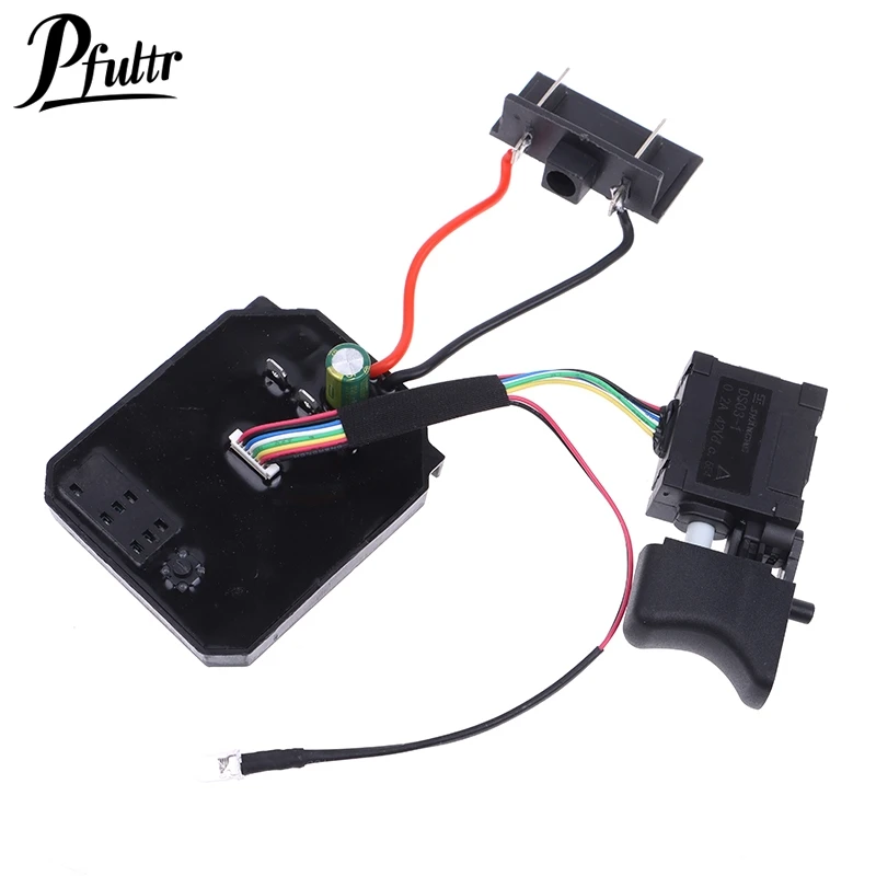 1Pc control board + 1Pc switch 18V 21V suitable for Dayi 2106 brushless machine electric wrench motherboard accessories