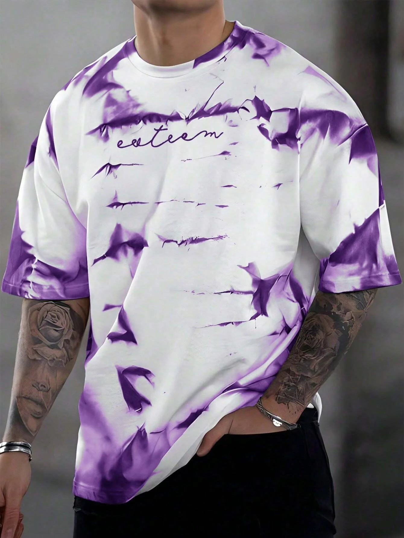 3d printing summer new men's casual simple short-sleeved T-shirt polyester fiber comfortable breathable printed short-sleeved image 5