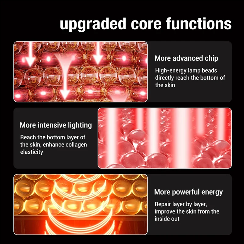 أداة قناع التجميل الفوتون LED لتجديد شباب IPL يضيء الخطوط الدقيقة ويضيء لون البشرة بشكل ناعم وصديق للبشرة