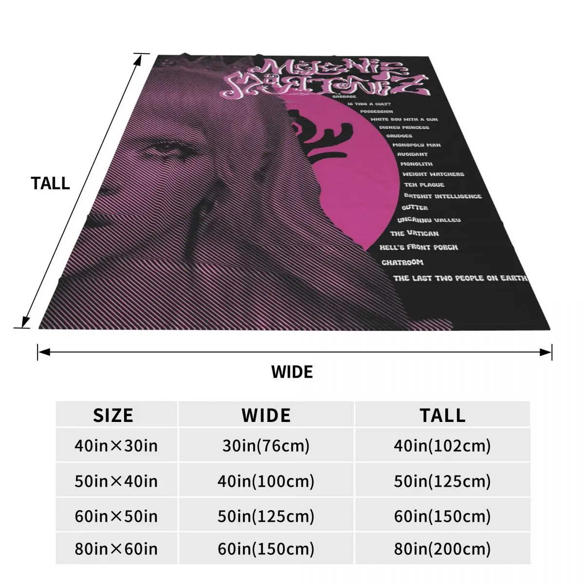 Melanie Martinez Heads Blanket Fleece Sofa Throw Blanket Multi-function for Home Bedroom Travel Throws Bedspread Quilt