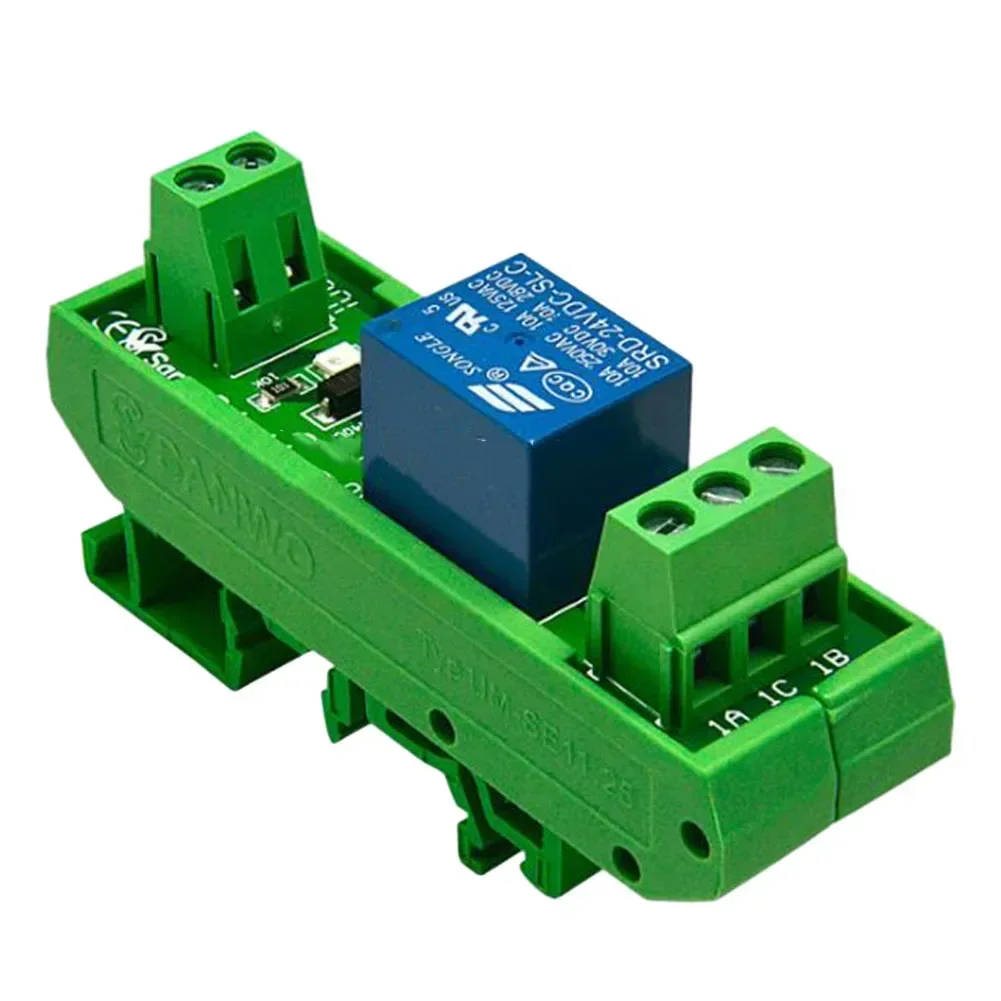 1pc Din Rail 1 Channel Relay Board 5 Relay Module 10A 30VDC/250VAC Electrical Engineering MPA Electromagnetic Relay Accessories