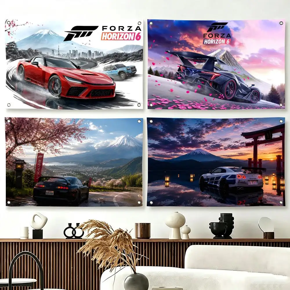 Racing Game F-Forza H-Horizon 6 Flags  For Living Room Home Dorm Decor Wall Outdoor Camping Party Banner Gifts