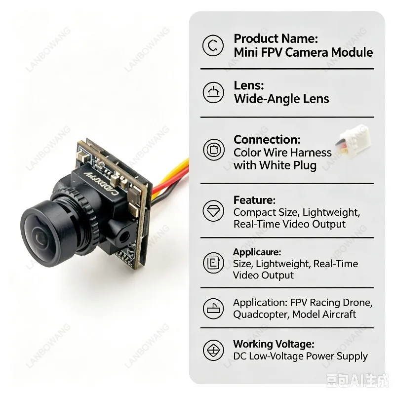 Suitable for Caddx Snail Ant 1.8mm 1200TVL FPV Crux3 Camera 3D Noise Reduction Wide Dynamic