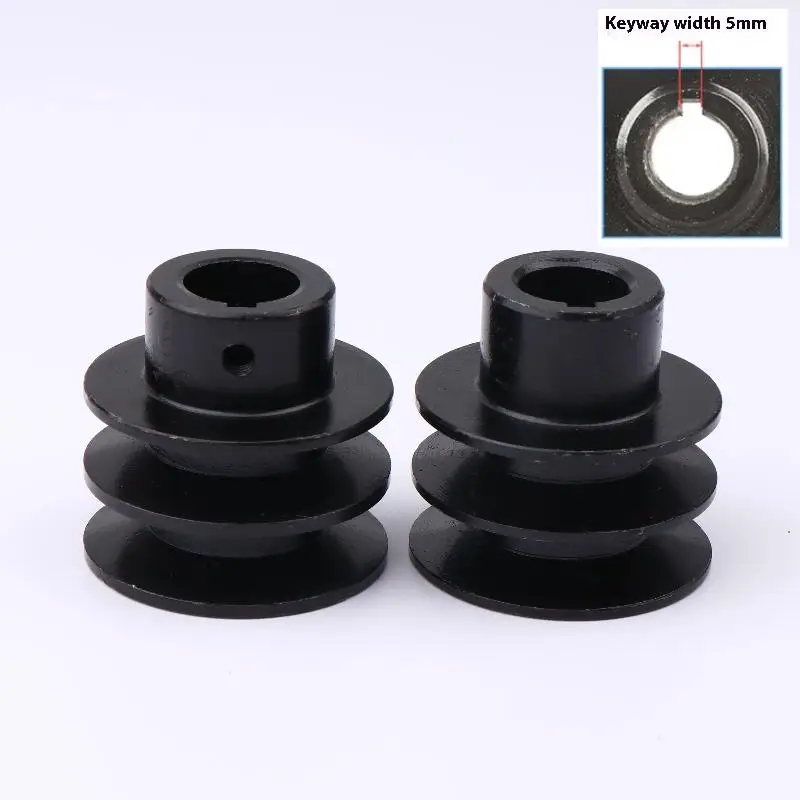 1Pcs 19/20mm Double Groove Flat Key Shaft V Belt Pulley For 168F 170F Engine Accessories