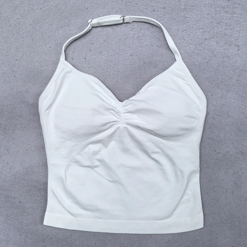 Verstellbares Sport-Träger-Top für Damen, rückenfrei, mit integriertem BH, Yoga-Kleidung, ärmellose Hemden, Workout-Outfits, Tank-Top – Detail 12