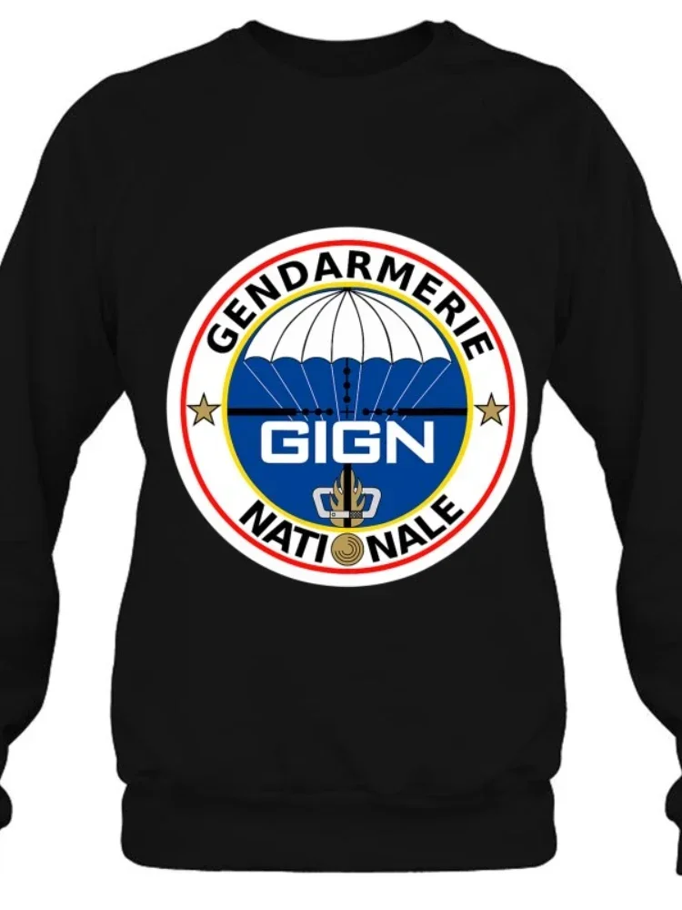 Gign National Gendarmerie Intervention Group Men Hoodie Casual Cotton Autumn and Winter Sweatshirts