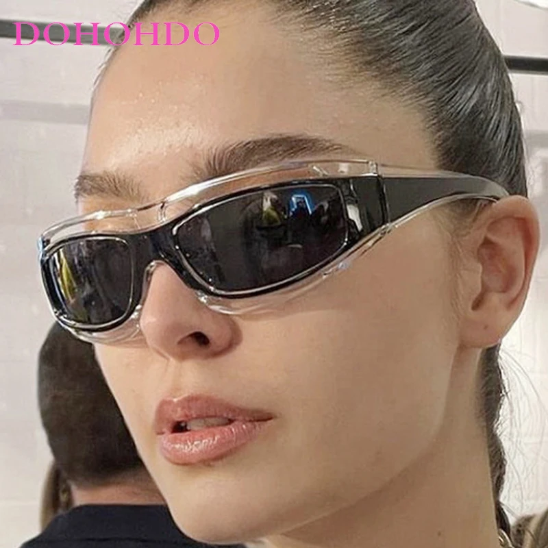 

DOHOHDO Aesthetic steampunk Sunglasses Men Fashion Eyewear Y2K Cool Future Technology Trend Goggles Bicycle Cycling Glass UV400