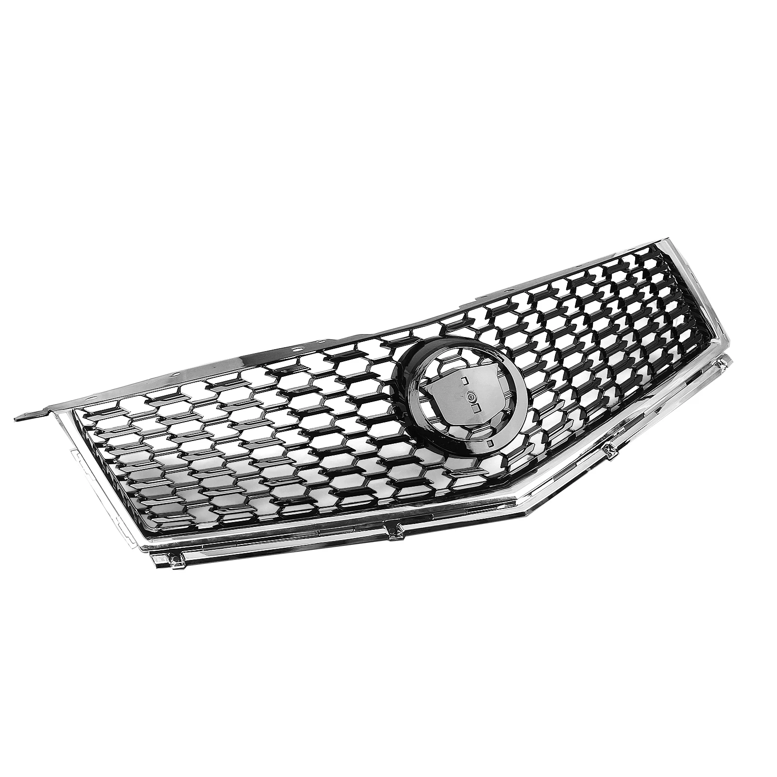 Front Grille Grill For Cadillac SRX 2010 2011 2012 2013 2014 2015 2016 Black/Silver Upper Bumper Hood Mesh Grid