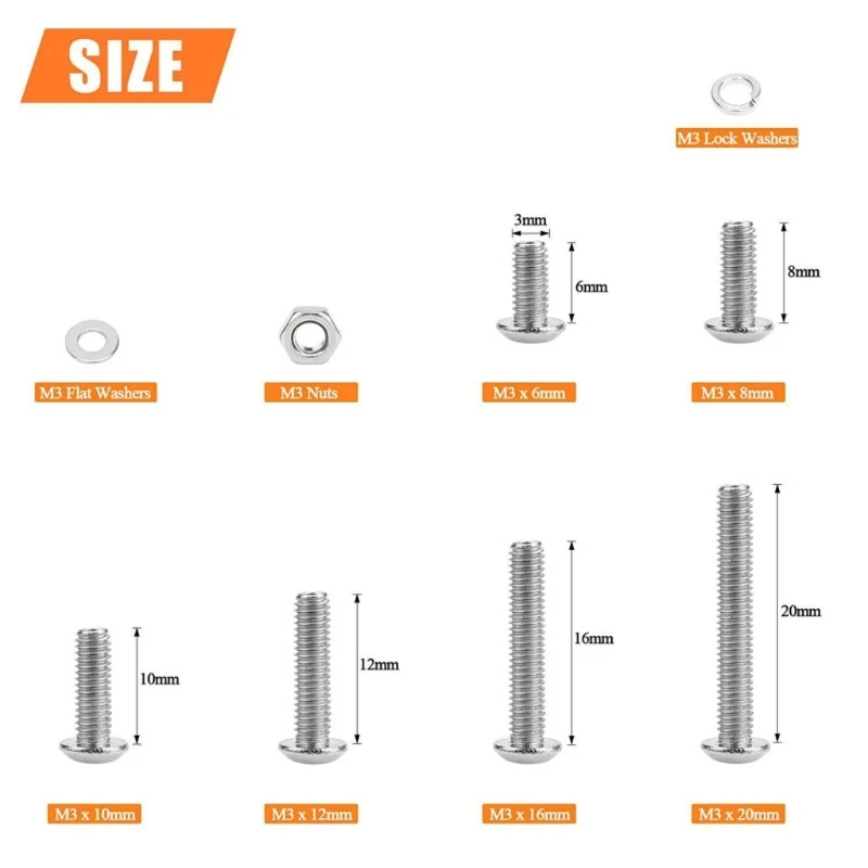 Set Komprehensif Sekrup Nut & Mesin Cuci Set Kuci Sekrup Nyaman Set