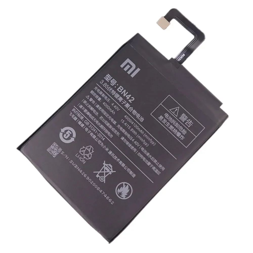 High Quality 100% Orginal Battery BN42 For Xiaomi Redmi 4 Redmi4 / Hongmi 4 Phone Battery Bateria Batteries 4100mAh + Free Tools