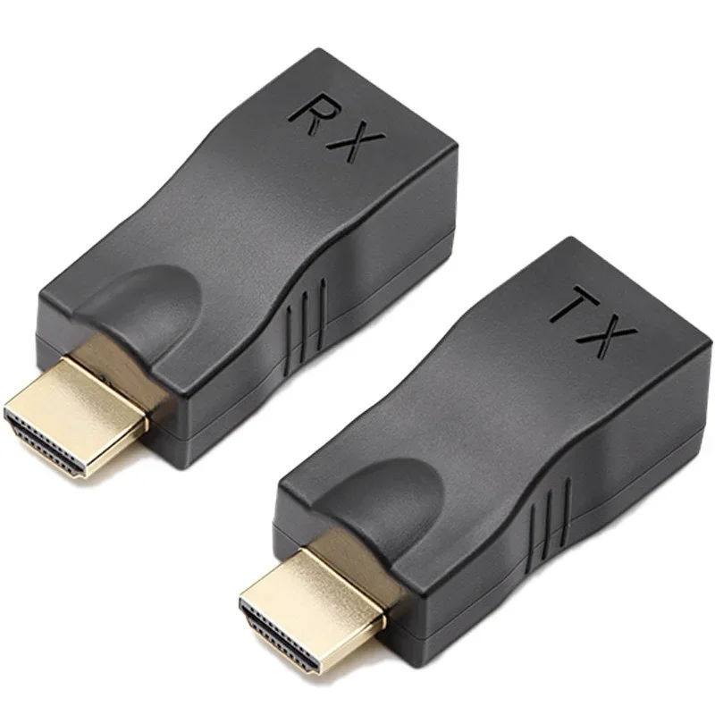 Video Extender HDMI-compatible To RJ45 4K 3D HDTV 1.4 Up To 30M Extension To RJ45 Over Cat 5E/6 Network LAN Ethernet Adapter