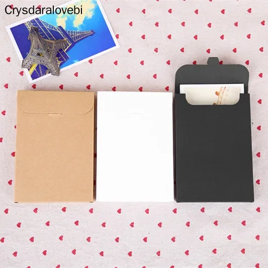 

10.8*15.5 1.5cm 50Pcs Gift Greeting Card Postcard Photo Box Kraft Paper Envelope Invitation Card Letter Stationery Packaging Bag
