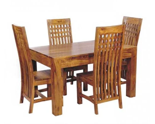 Solid Wood Home Furniture Plain Dining Table Set/  Dining Room Set / Dining Table Sets with 4 Chairs