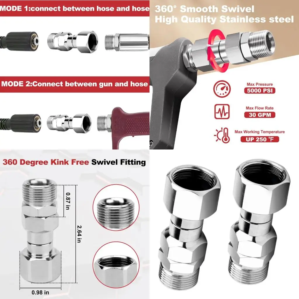 

Адаптер для мойки автомобилей высокого давления от 22 до 3/8 дюймов, переходник для адаптера, очиститель, высокое качество мойки
