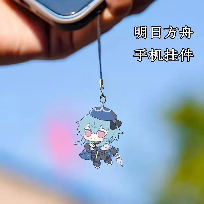 5Pcs NEW Arknights lycoris Red Bean Shuiyue Mobile Phone Lanyard Chain Phone Case Pendant Cute Acrylic Keychains Lolita Pendant