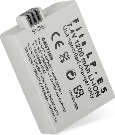 2PCS1200mAh LP-E5 بطارية لكانون EOS 500D 450D 400D قدرة عالية ليثيوم أيون استبدال حزمة الطاقة مع حماية الزائد