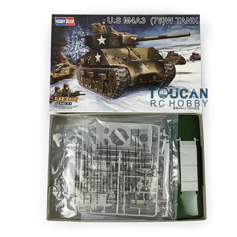 Hobby Boss 84805 1/48 American M4A1 (76)W Medium Tank Plastic Armored Car Model TH06120-SMT6