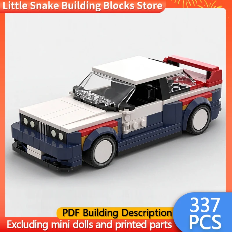 City Car Model MOC Building Bricks E30 M3 Rally Racing Car Modular Technology Gifts Holiday Assemble Toys Suit Display