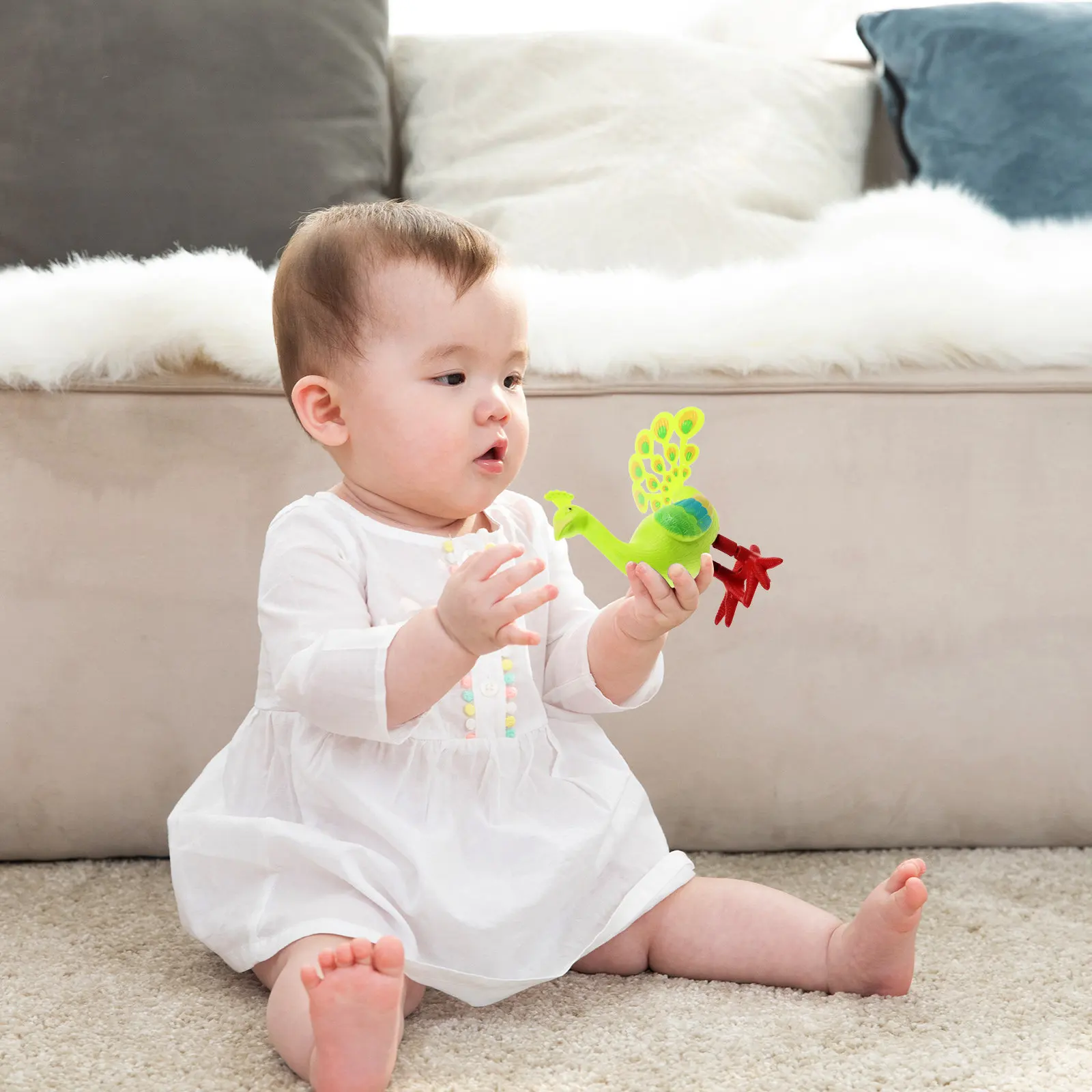 

Набор из 4 заводных игрушек-павлинов: яркие, разноцветные, безопасные для детей, для вечеринок и развлечений, подарок для игр