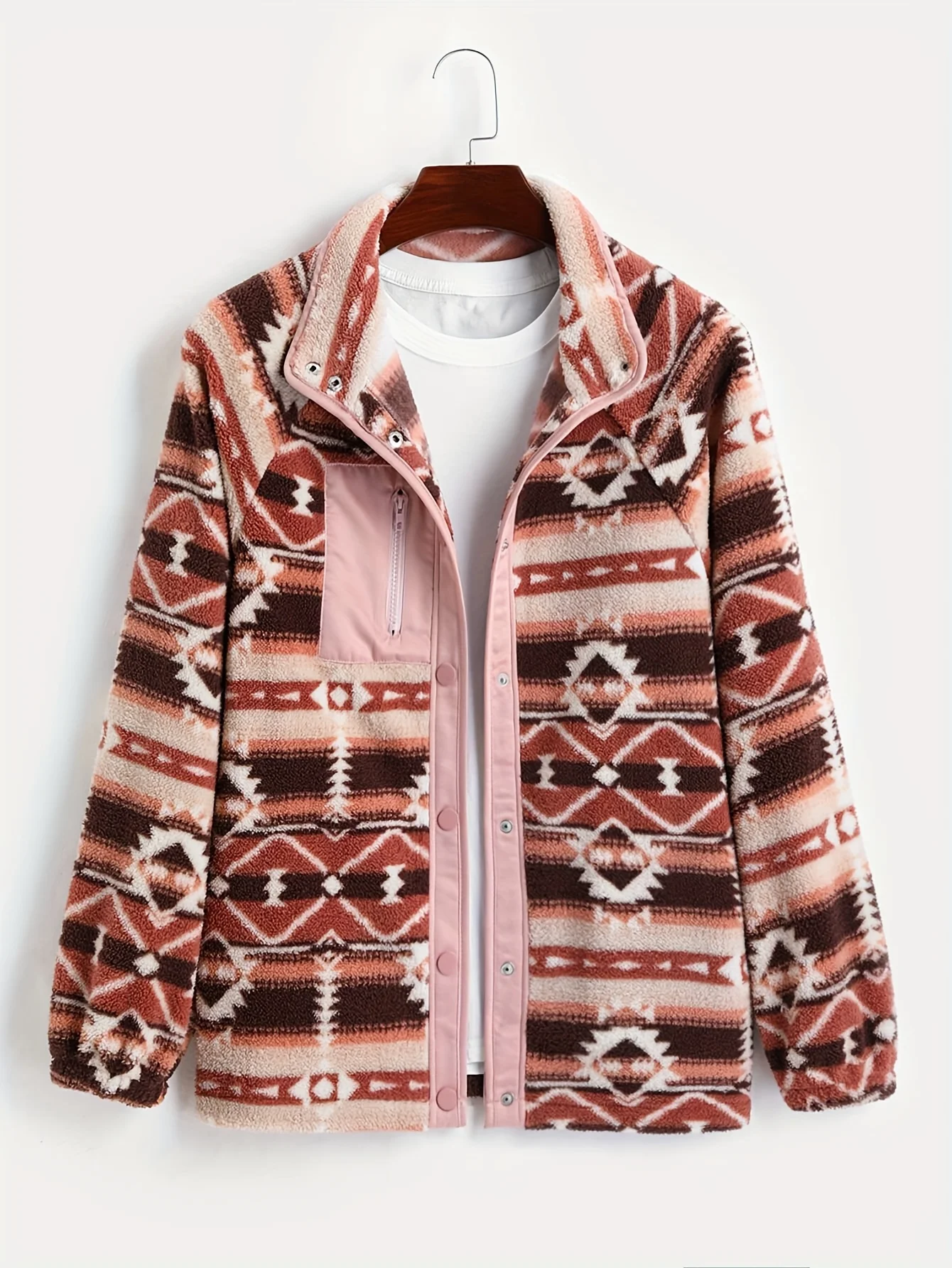 

Женская осенне-зимняя винтажная фланелевая куртка с лацканами и длинными рукавами с принтом