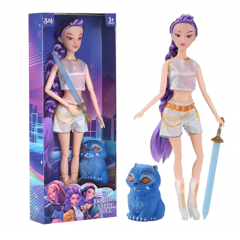 

Hot Sale 11.5 Inch Hunters Girls Musical Toy With Fashion Clothes Shoes Color Box Pet Doll Accessories Best DIY Birthday Present
