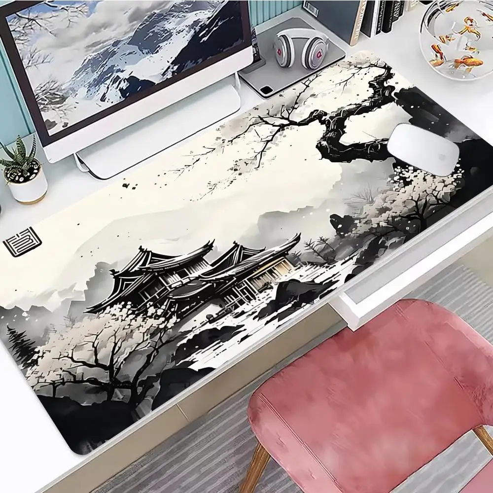 

Mouse Pad sakura landscape desk accessories Mat Gamer Rug HYB XXC Keyboard Pad 1000X500x3MM Desk Mat Office Carpet Mouse Mats