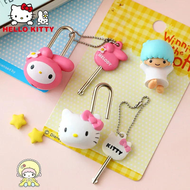 Sanrio Hello Kitty 3D Padlocks Mini Lock Cartoon Cute Multifunctional Luggage Locker Suitcase Girl Drawer Travel Anti-Theft Lock