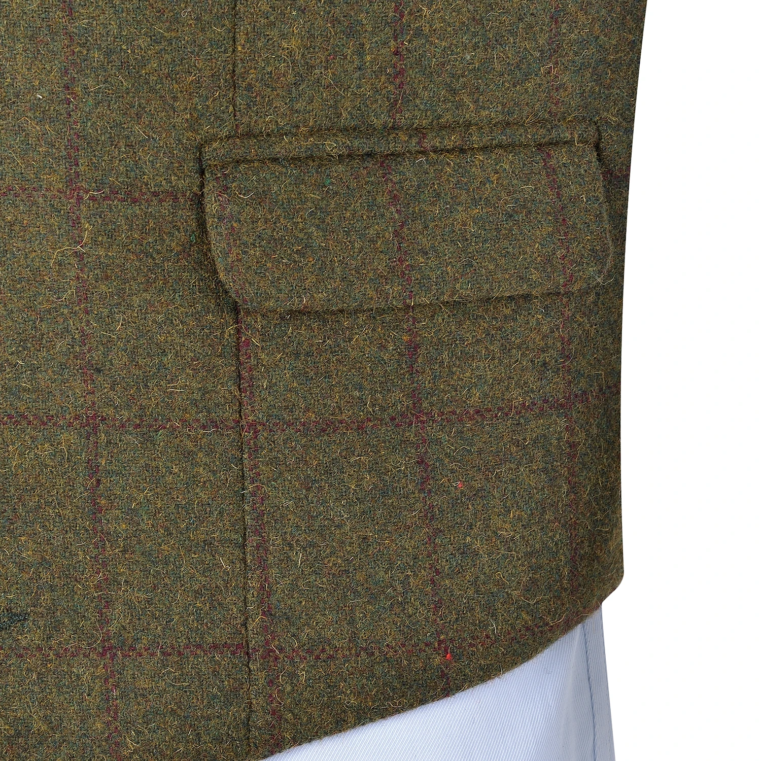 Herringbone Men Vest Green Vintage Plaid Vest Wool Tweed Suit Notch Lapel Waistcoat Groomsmen For Wedding Work Suit