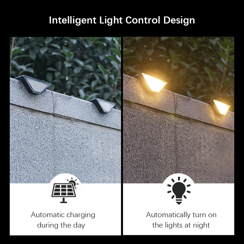 8 قطع LED أضواء الخطوة الشمسية، أضواء الدرج الخارجية المقاومة للماء، أضواء سطح الطاقة الشمسية إضاءة المناظر الطبيعية الشمسية في الهواء الطلق للفناء #3