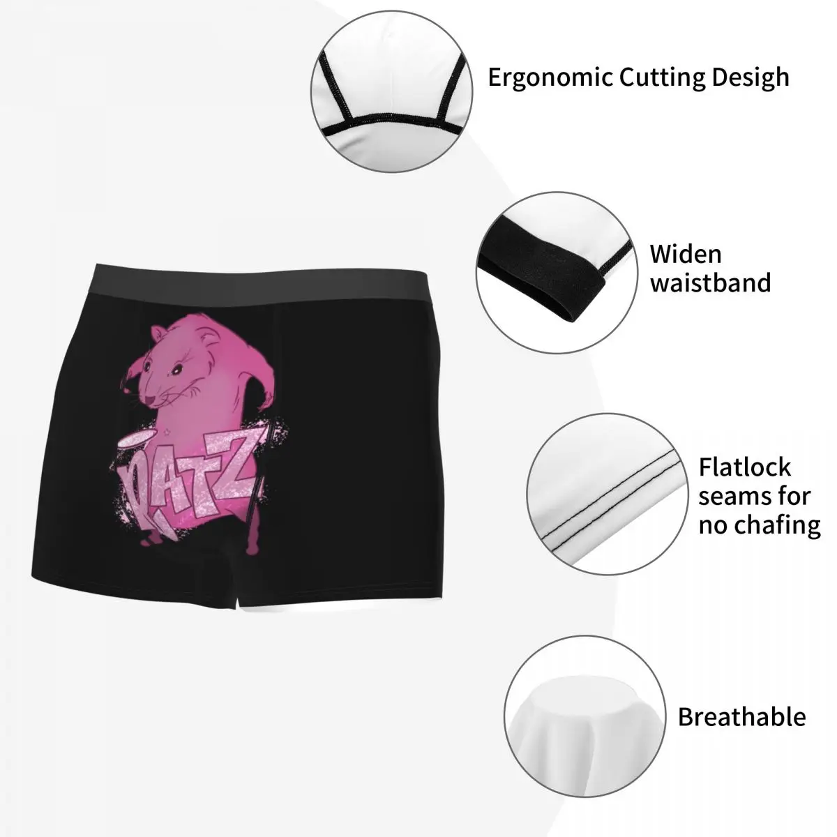 ボクサーパンツ ショーツ RATZs ピンクマウス マーチパンティー 男性用ソフト下着 オム男性ボーイフレンドギフト用
