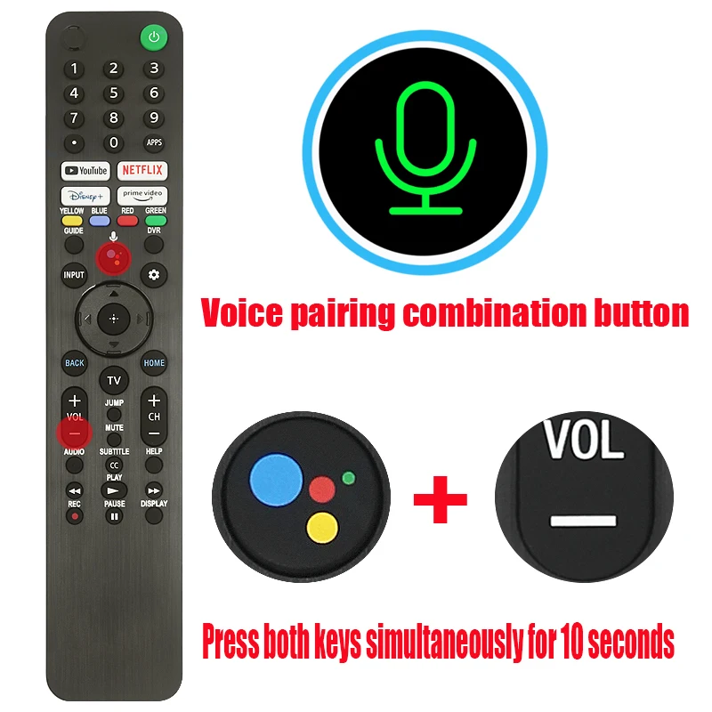 RMF-TX520E RMF-TX520U RMF-TX500E RMF-TX500U Bluetooth voice remote control for Sony 4K 8KHD smart TV