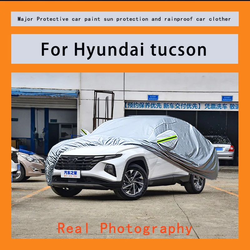 ﻿For Hyundai tucson Car Covers Outdoor Waterproof Dustproof Sun Rain Snow Protection Thick Oxford Cloth Full Outer Cover