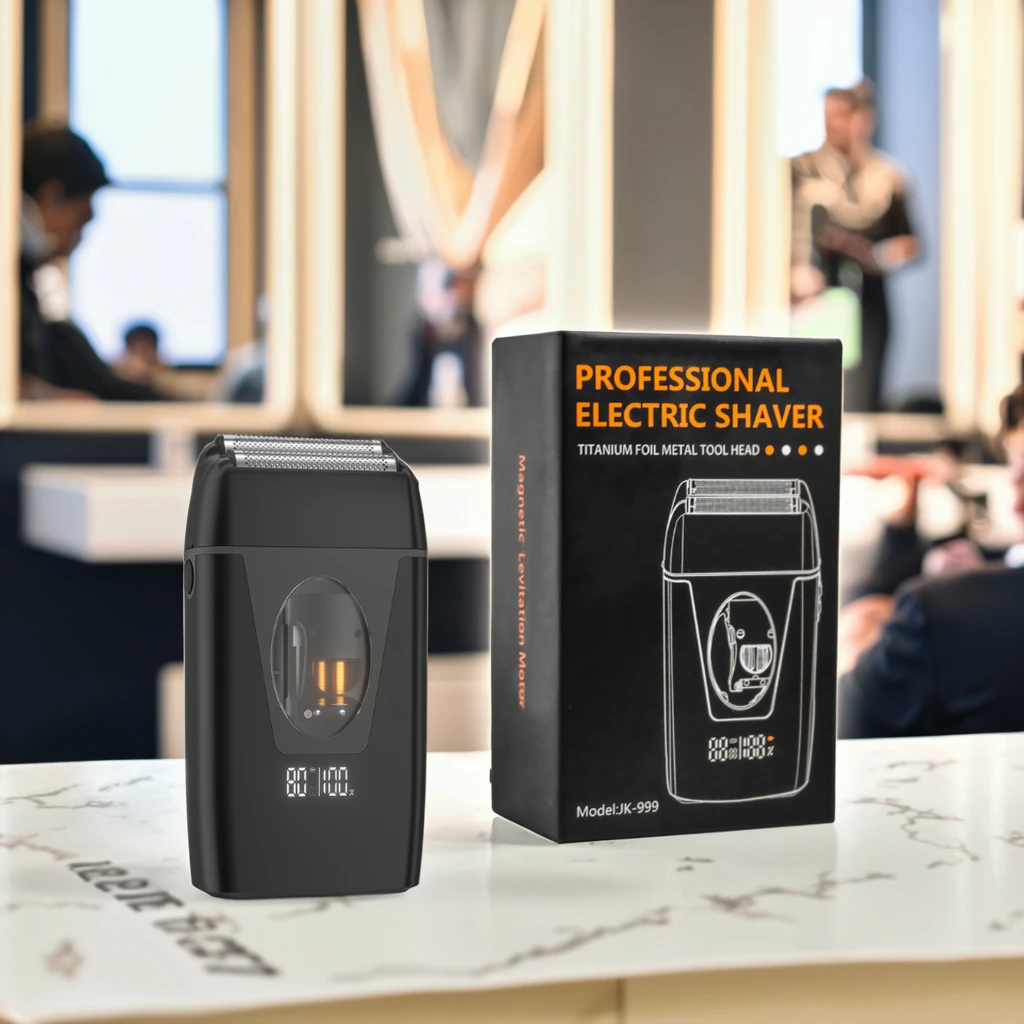 

Электрическая фольгированная бритва для бороды, беспроводная мощная батарея 2000 мАч, векторный двигатель, карманная бритва для бороды с ЖК-дисплеем