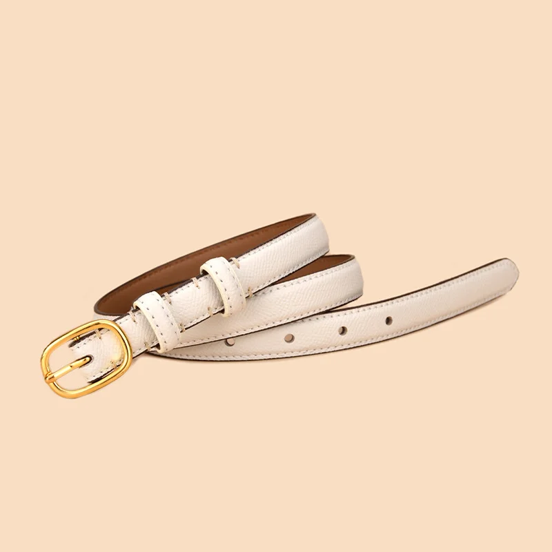 Ремень из натуральной воловьей кожи Женский, роскошный брендовый Универсальный студенческий пояс в японском стиле с пряжкой с язычком