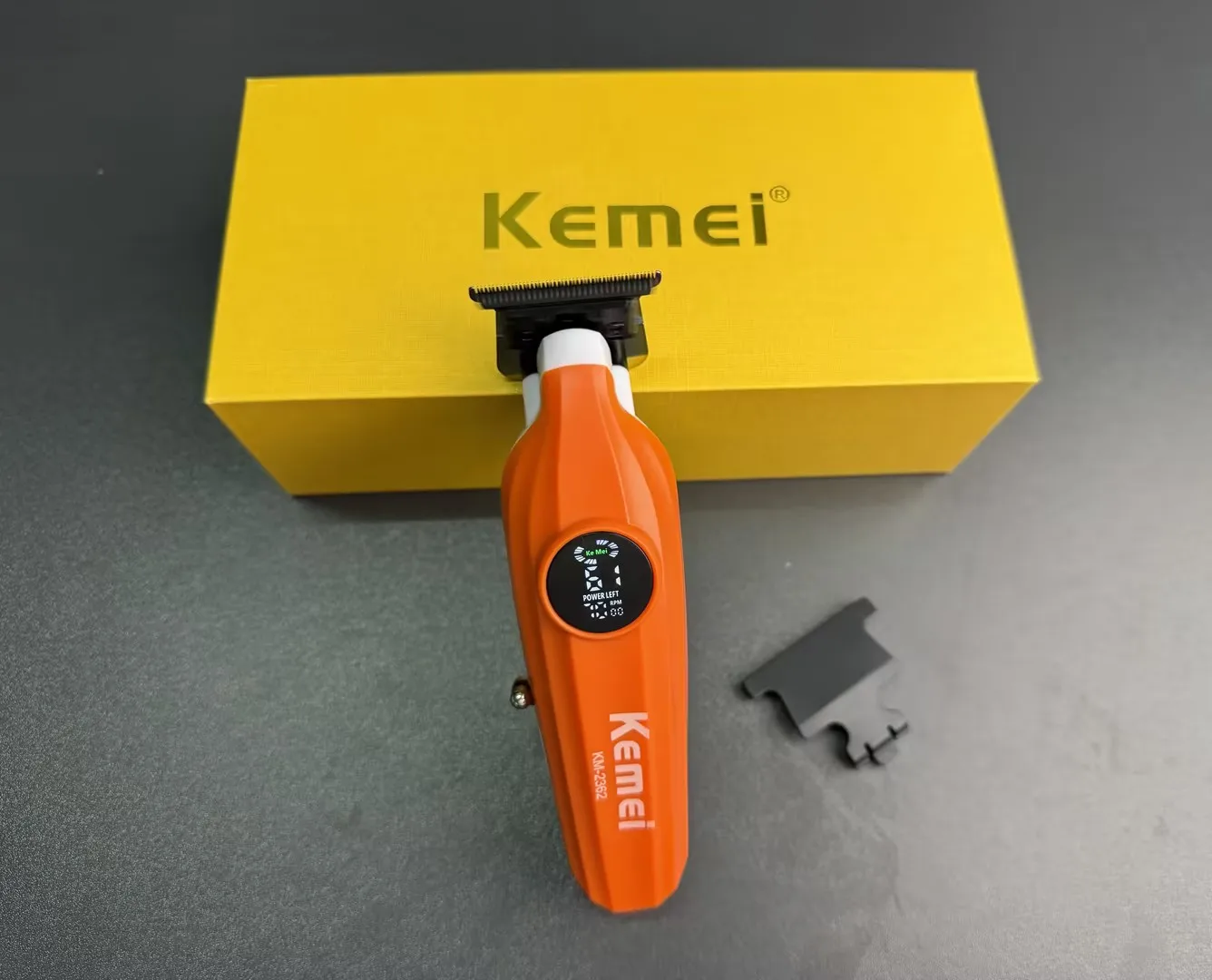 Kemei 2362 ماكينة تشذيب الشعر اللاسلكية 0 مم صفر فجوة نحت المقص التفاصيل المهنية الكهربائية إنهاء آلة القطع #6