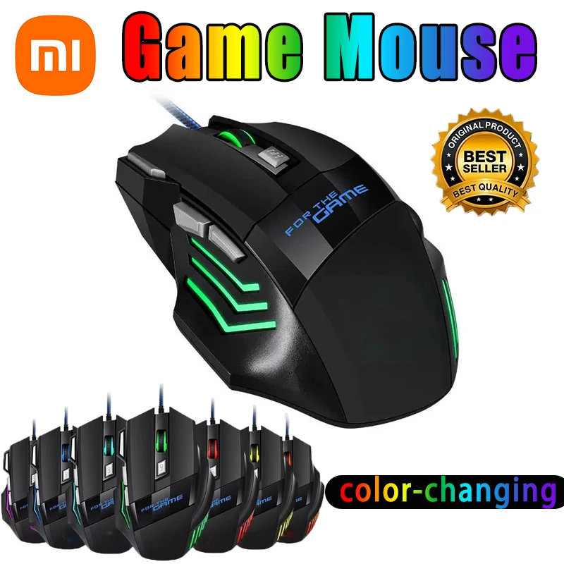 

Xiaomi Professional Wired Gaming Mouse 7 Button Ergonomic USB Optical Mice 5500 DPI Backlight Adjustable for PC Gamer Computer