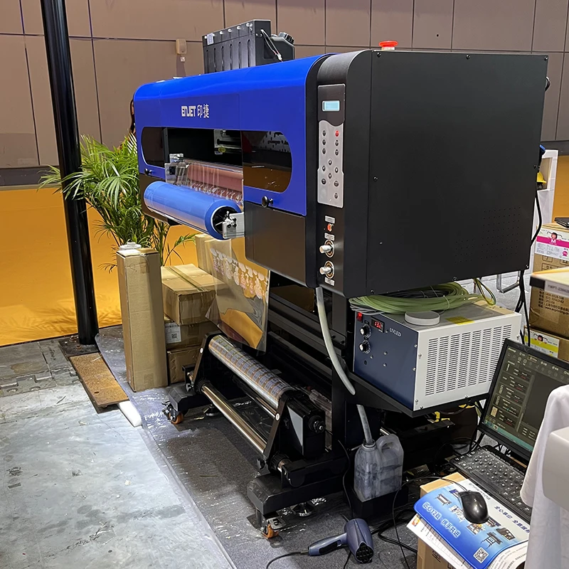 Hot SellingENJET High Quality DTF UV Printer With 4 I3200 Head Crystal Sticker Printing Machine Roll To Roll 60cm UV DTF Printer