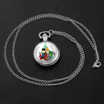 新款超能力雙人組學生動漫時間寶石石英懷錶復古龐克男女通用時尚項鍊禮物 6 最佳銷售 動漫觀看 - №3