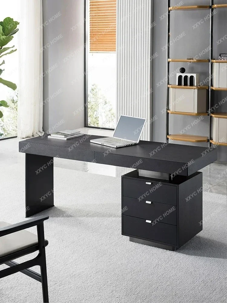 

A Italian minimalist study bookcase combination modern high-end simple office furniture computer desk locker new