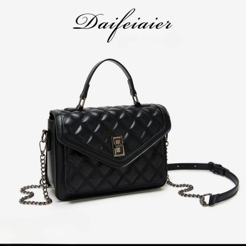 حقيبة يد مربعة صغيرة من جلد البولي يوريثان للسيدات بمقبض علوي ورفرف مخيط 2025 يد ربيعية تحمل حقيبة يومية غير رسمية فقط #4