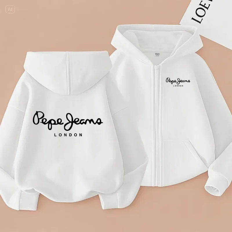 Children's Cardigan Hoodie Zipper Style Sweatshirt Boys Girls3-12Yrs Brand Sports Top Casual Fashion Charming Loose Coat Clothes