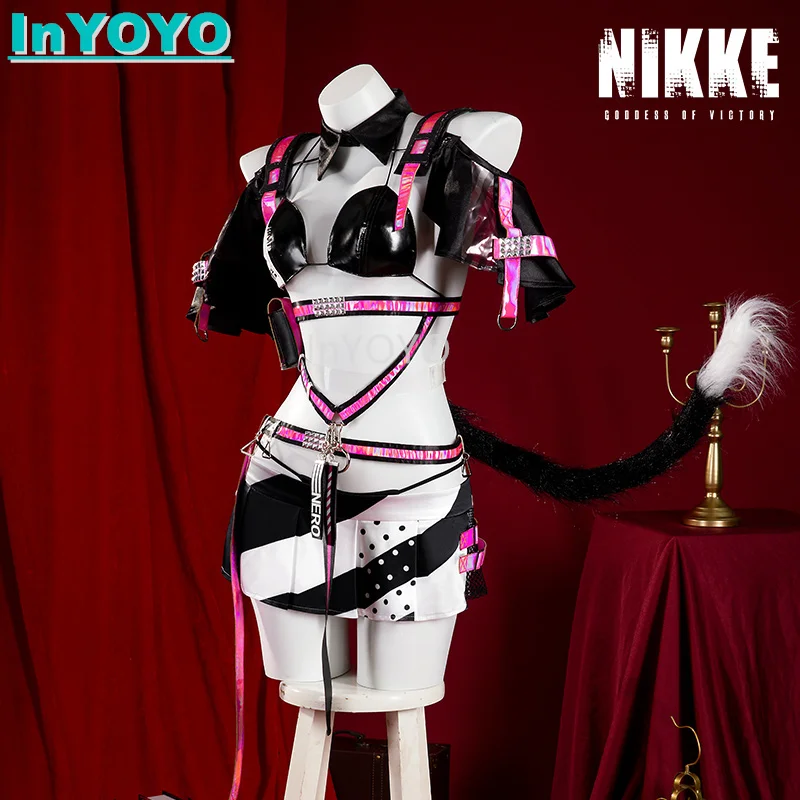 InYOYO NIKKE Niro Dorothy The Goddess Of Victory Game Suit Lovely Cute Women Cat Dress Uniform Cosplay Costume Halloween Party