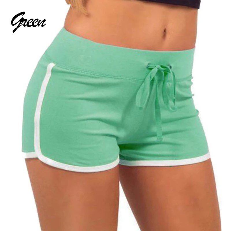 Pantalons de Yoga pour femmes, vêtements de sport, décontractés, Sexy, Shorts de Fitness, de course, avec cordon de serrage, extensibles, de gymnastique