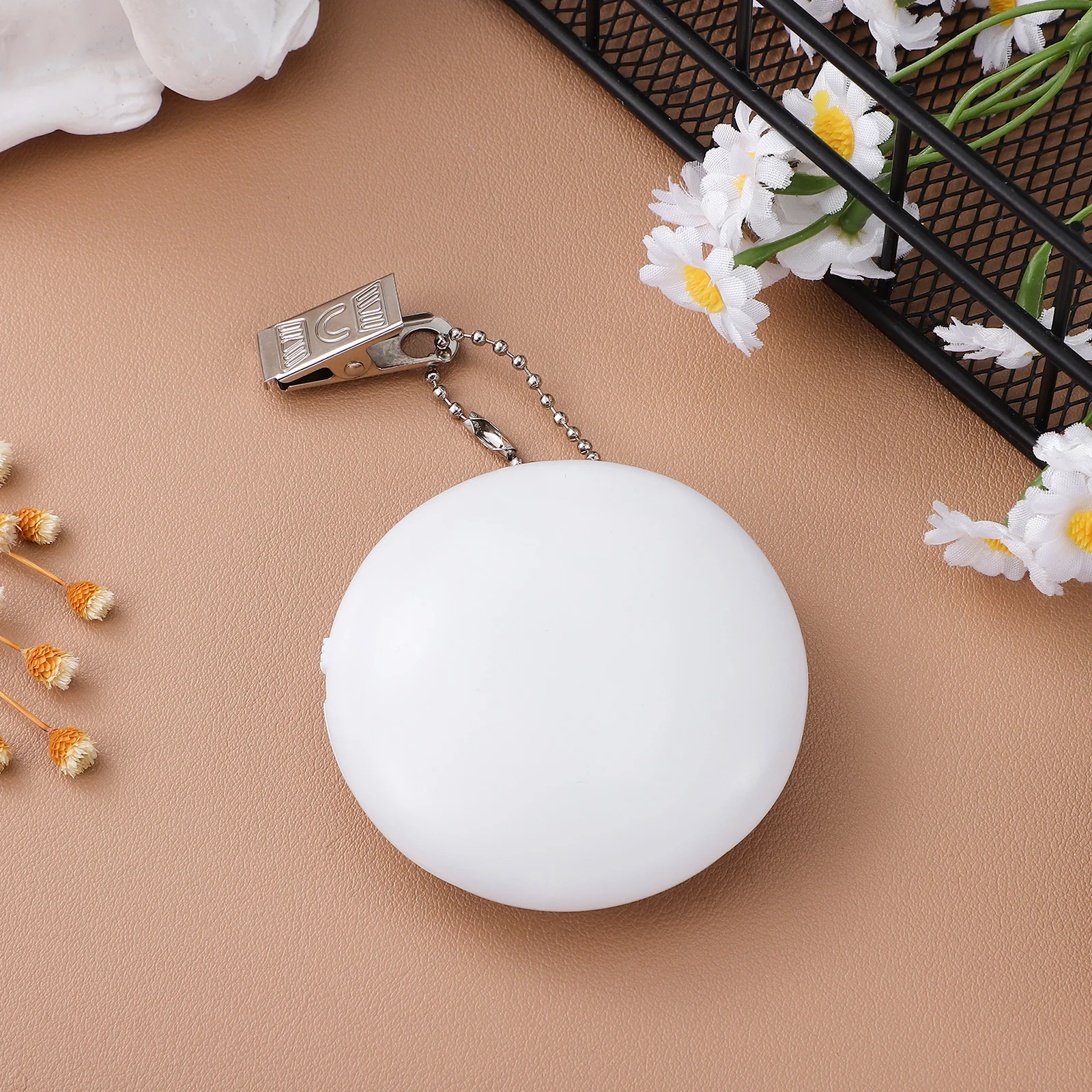 

LED Touch Sensor Light Rechargeable Round Purse Lamp Night 2 Modes Clip Bag Gifts Women Christmas New Year Valentine
