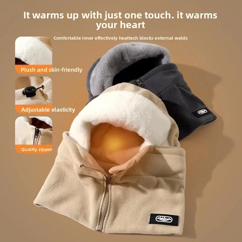 قناع بالاكلافا للطقس البارد مقاوم للرياح من الصوف الحراري مبطن للرقبة للتزلج وركوب الدراجات النارية والرياضات الشتوية الخارجية